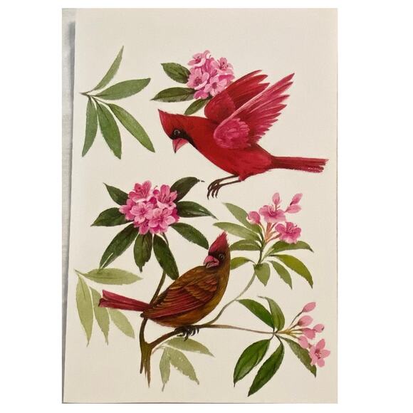 Lot 3 Vtg MCM Birthday Card USA 1970s Embossed Cardinal Bird Winged Classic - Picture 11 of 15